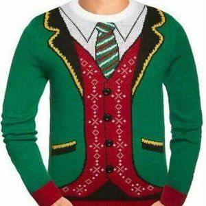 Michael Gerald Men's Novelty Sweater, Green